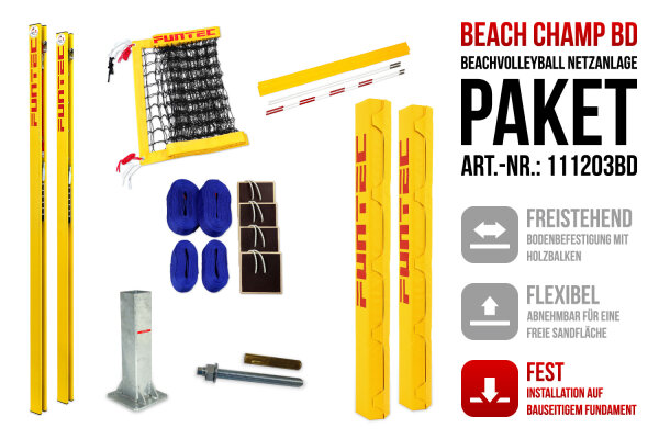 Beachvolleyball Netzanlage Beach Champ 8,5 m (BD)